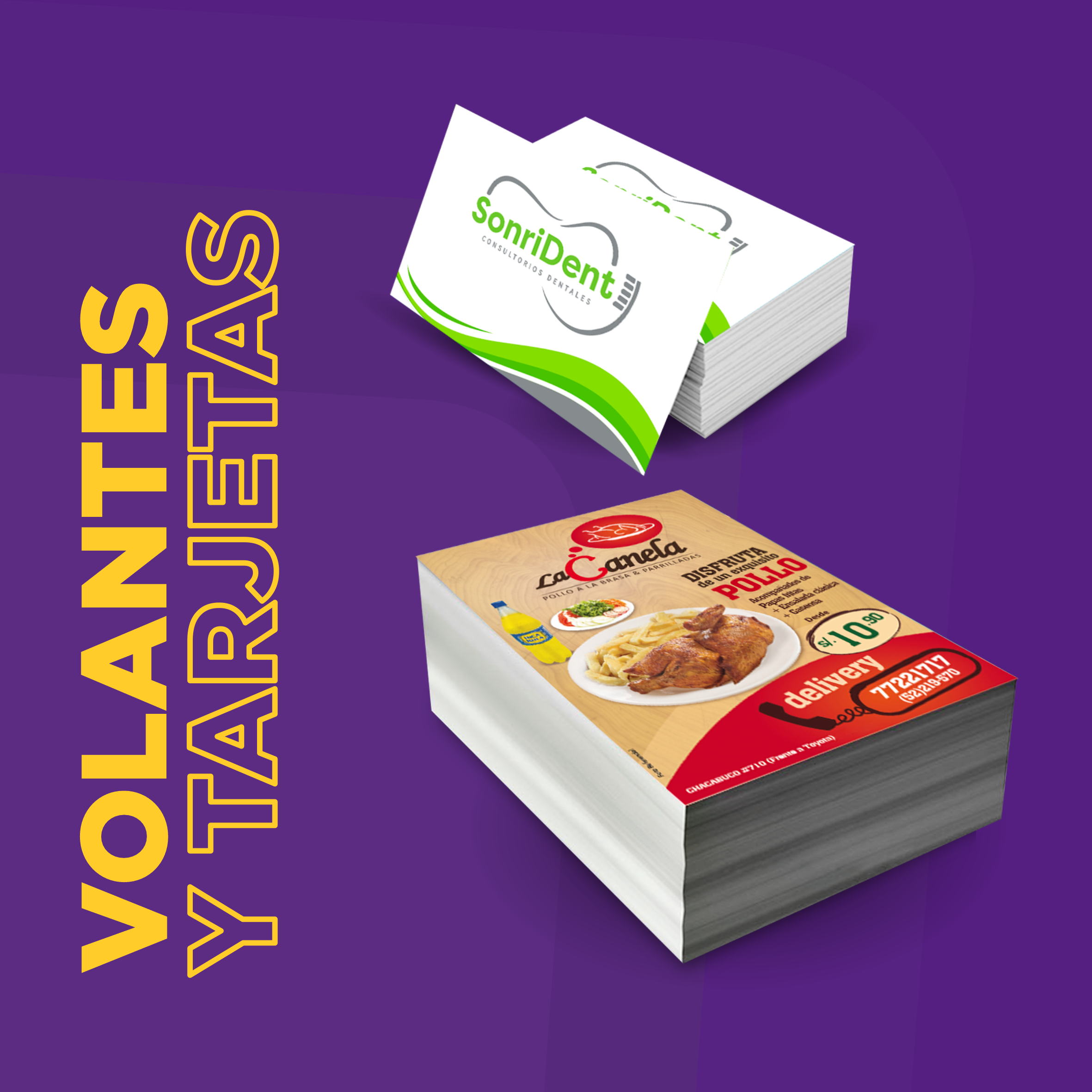 Tarjetas y Volantes